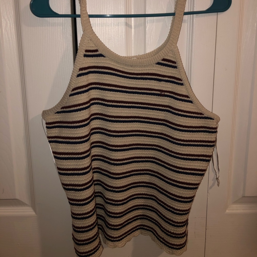 Striped cropped tank